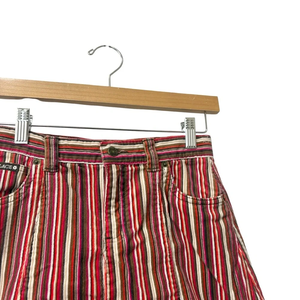 The Children's Place red Corduroy striped bohemian Y2K skirt Size 10‎